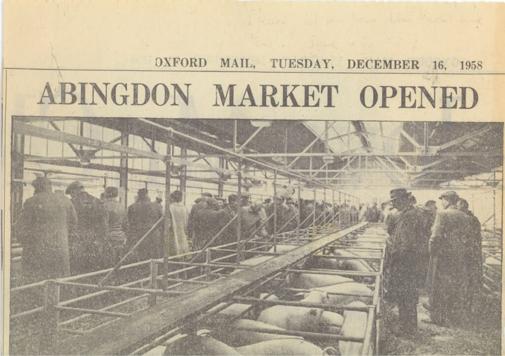 Oxford Mail report on the opening of Abingdon Market, 1958